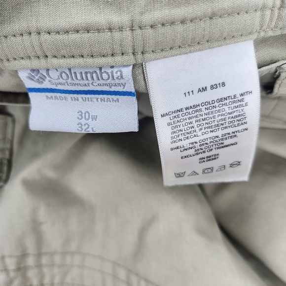 COLUMBIA Cream Hiking Casual Pants - 30 - Picture 9 of 9